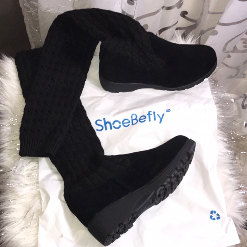 Cable knit boots 📱NWT